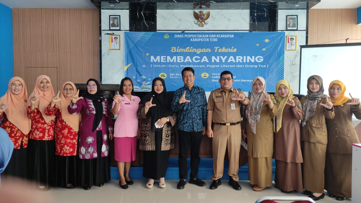 Dispersip Tebo Sukses Gelar Bimbek Membaca Nyaring