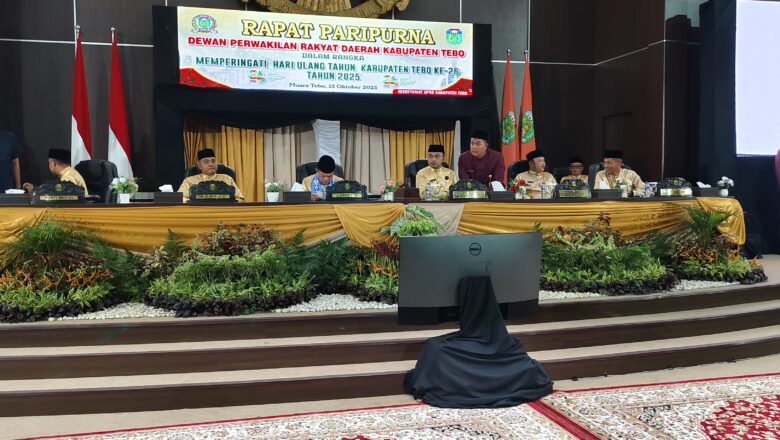 DPRD Tebo Gelar Rapat paripurna Peringati HUT 26 Tebo