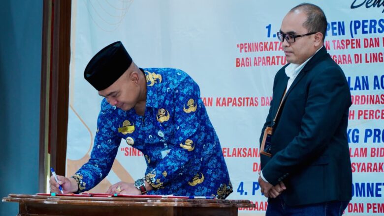 Dukung Kebijakan Strategis Pemerintah, Pemkab Tebo Teken MoU dengan Empat Mitra